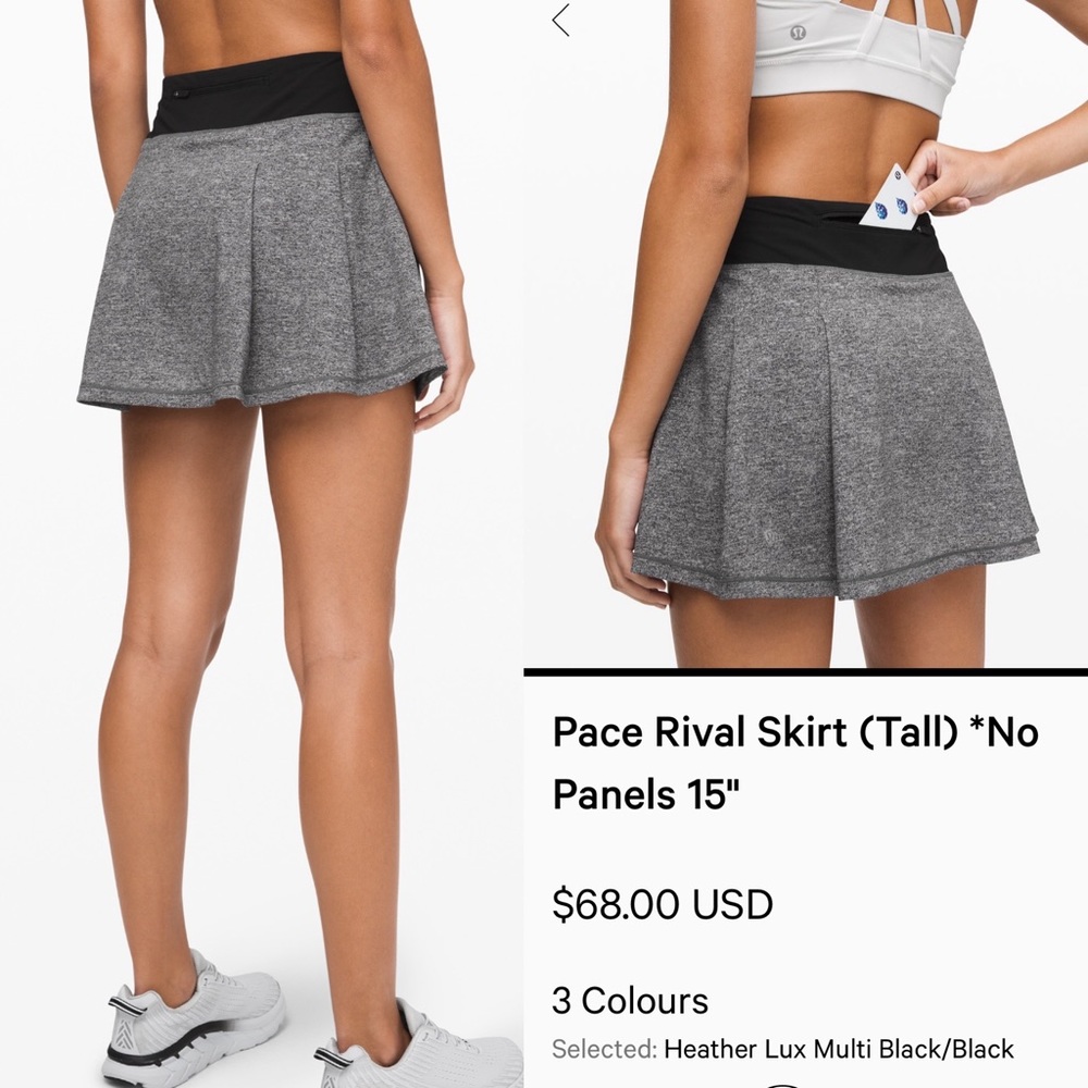 Lululemon Pace Rival Skirt